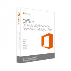 1 x MS Office 2016 dla Małych Firm i Użytkowników Domowych BOX PL 32/64 bit - 2019 cena